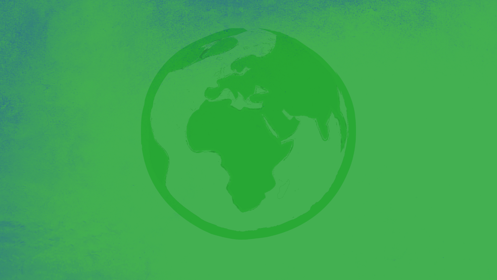 Vihreällä taustalla haalea maapallo